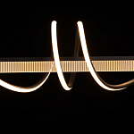 Люстра линейная черного цвета с волнообразным металлическим элементом Luke Lampco Tracer Lamp варинант исполнения - 5 | Loft Concept в Барнауле