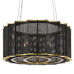 Люстра овальная в сочетании черного и золотого цвета Mesh Lighting варинант исполнения - 3 | Loft Concept в Барнауле