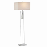 Торшер с прямоугольным тканевым абажуром на белом мраморном основании Silver Threads варинант исполнения - 4 | Loft Concept в Барнауле