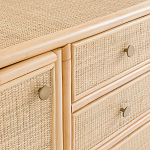 Длинный комод из ротанга с дверцами и ящиками Simone Rattan Chest of Drawers варинант исполнения - 5 | Loft Concept в Барнауле