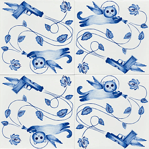 Плитка с узором Пистолеты