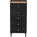 Высокий комод с 5-ю ящиками Cesar Black Chest of Drawers варинант исполнения - 1 | Loft Concept в Барнауле