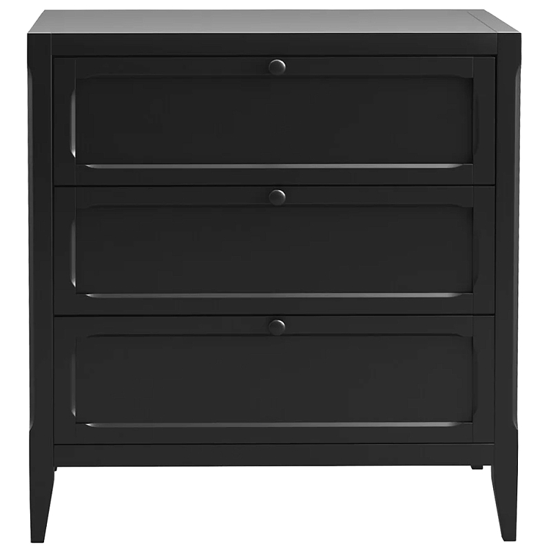 Комод с 3-мя ящиками черный Silva Black Chest of Drawers Черный Комод с 3-мя ящиками черный Silva Black Chest of Drawers Черный в Барнауле | Loft Concept