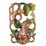 Маска деревянная резная расписная Tropical Paradise варинант исполнения - 3 | Loft Concept в Барнауле