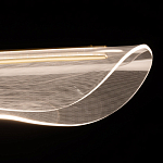 Люстра линейная с прозрачным волнообразным плафоном Wave Line варинант исполнения - 5 | Loft Concept в Барнауле