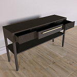 Дизайнерская Консоль с полкой и ящиком Primo Темный орех варинант исполнения - 6 | Loft Concept в Барнауле