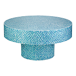 Стол Кофейный с инкрустацией Flower Blue варинант исполнения - 1 | Loft Concept в Барнауле