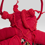 Настенный ковер разноцветный из одежды Heart варинант исполнения - 3 | Loft Concept в Барнауле