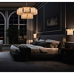 Люстра двухъярусная с текстурными овальными абажурами Splendor Palace Style варинант исполнения - 5 | Loft Concept в Барнауле