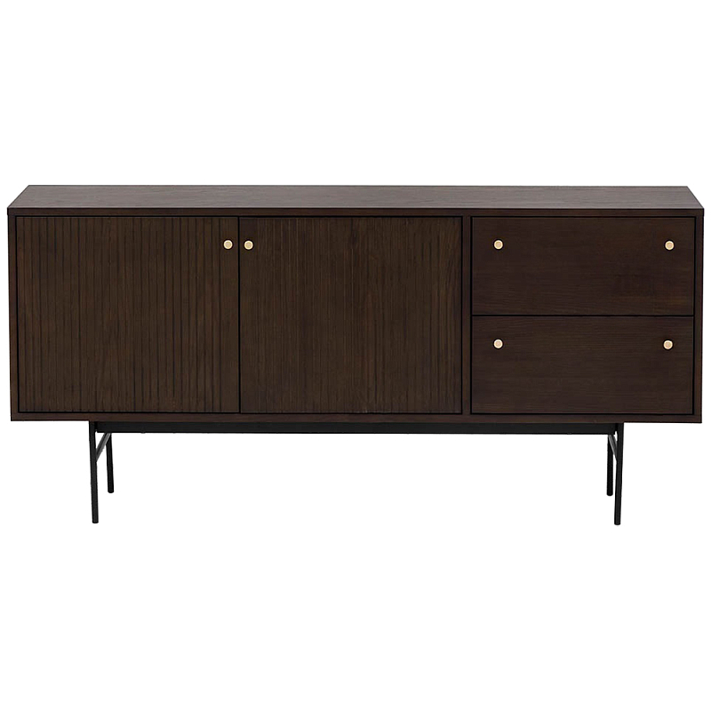 Комод Moran Chest of Drawers Коричневый Черный Латунь Комод Moran Chest of Drawers Коричневый Черный Латунь в Барнауле | Loft Concept