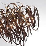 Люстра подвесная с объемной композицией из скрученных лент и металлических цепочек Atlantis Chain варинант исполнения - 3 | Loft Concept в Барнауле