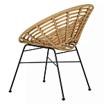 Стул круглый с ротанговым плетением Round Wicker Stool варинант исполнения - 4 | Loft Concept в Барнауле