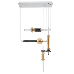 Люстра подвесная из металла и стекла Harmony of Strict Lines варинант исполнения - 1 | Loft Concept в Барнауле