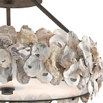 Потолочный светильник круглый с абажуром из устричных раковин Sea Ravens варинант исполнения - 1 | Loft Concept в Барнауле