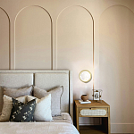 Светодиодное бра круглой формы с металлической рамой золотого цвета Marble Glow варинант исполнения - 2 | Loft Concept в Барнауле