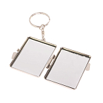 Зеркало брелок складное двухстороннее из натурального камня Оникс Silver Stone Mirrors варинант исполнения - 3 | Loft Concept в Барнауле