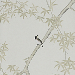 Обои ручная роспись Summer Night Blossom Colourway SC-122 on Bleached white dyed silk варинант исполнения - 1 | Loft Concept в Барнауле