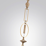 Подвесной светильник с прямоугольными и овальными элементами и акцентом из натурального камня Tectona  варинант исполнения - 6 | Loft Concept в Барнауле