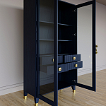 Дизайнерский шкаф витрина Elsa Dreams Blue с 4-мя ящиками варинант исполнения - 7 | Loft Concept в Барнауле