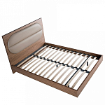 Кровать двуспальная с высоким изголовьем из дерева и подушек из экокожи Modern Look варинант исполнения - 4 | Loft Concept в Барнауле