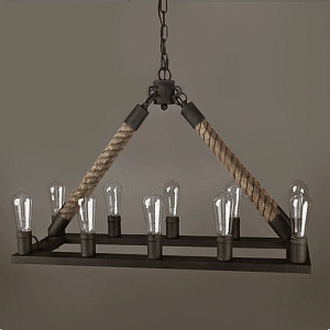 Люстра Square Mini 10 Loft Rope Light