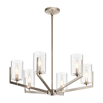 Люстра с 6-ю прозрачными цилиндрическими плафонами Kichler варинант исполнения - 10 | Loft Concept в Барнауле