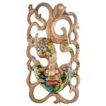 Маска деревянная резная расписная Tropical Paradise варинант исполнения - 4 | Loft Concept в Барнауле