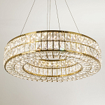 Круглая люстра с хрустальным декором Langlais Crystal Brass Chandelier варинант исполнения - 4 | Loft Concept в Барнауле