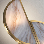 Бра с двумя полукруглыми плафонами из искусственного алебастра в бронзовой оправе Marbella варинант исполнения - 9 | Loft Concept в Барнауле