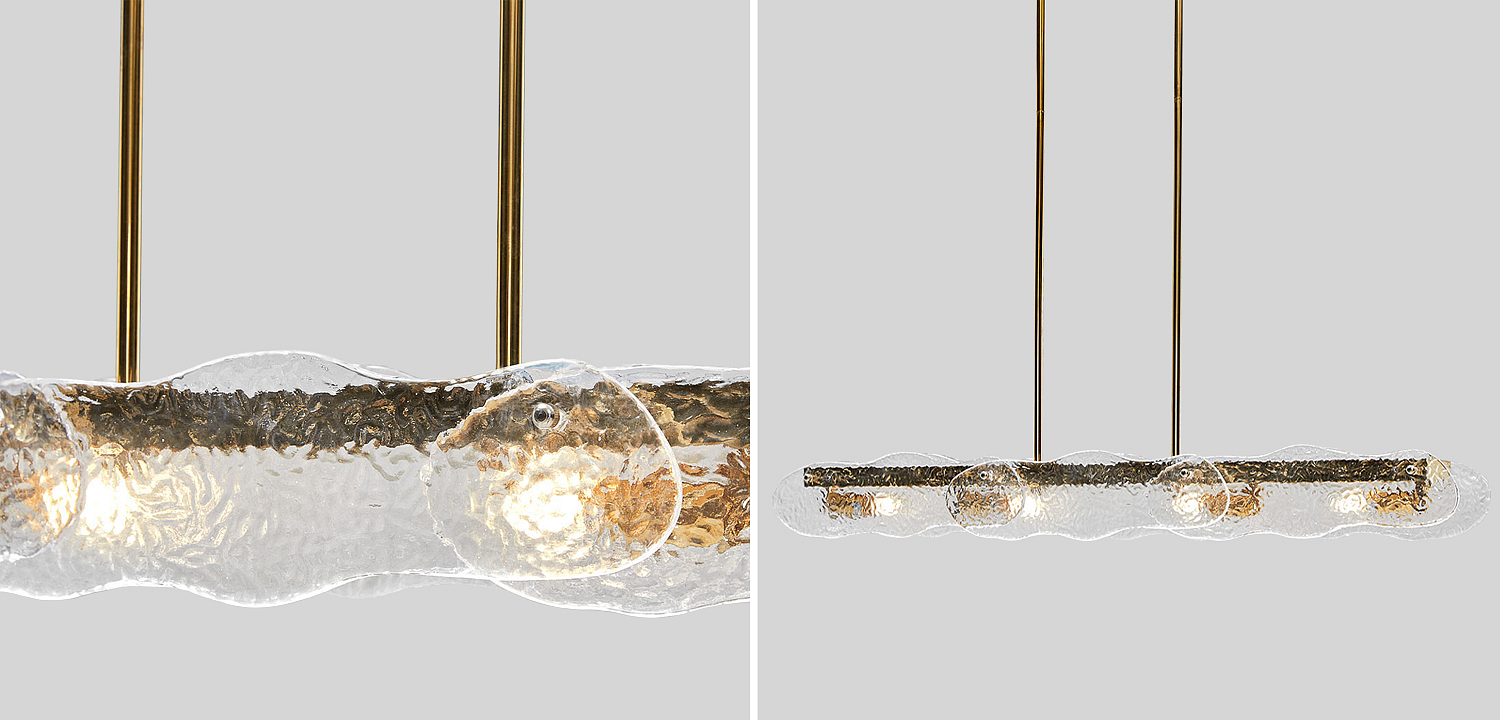 Люстра Linear Glass Clouds Chandelier Люстра Linear Glass Clouds Chandelier - Loft-Concept в Барнауле