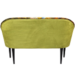 Диван двухместный из натурального бука с цветочным принтом Impressionism in Art варинант исполнения - 2 | Loft Concept в Барнауле