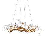 Люстра подвесная с прозрачными стеклянными птичками на ветвях Диаметр 100 см Serip Voa варинант исполнения - 1 | Loft Concept в Барнауле