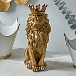 Статуэтка лев с детализированной гривой и изящной короной Lion Crown  варинант исполнения - 4 | Loft Concept в Барнауле