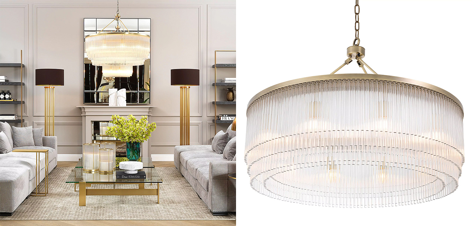 Люстра Eichholtz Chandelier Hector L Brass Люстра Eichholtz Chandelier Hector L Brass - Loft-Concept в Барнауле