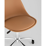 Офисный стул на металлическом основании EGGERY Brown пластик варинант исполнения - 2 | Loft Concept в Барнауле