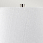 Настольная лампа с круглым фарфоровым основанием ручной работы с покрытием глазурью и белым абажуром из искусственного шелка Elstead Lighting варинант исполнения - 3 | Loft Concept в Барнауле