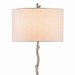 Торшер с цилиндрическим тканевым абажуром на каркасе в виде тонкого дерева Gray Branch варинант исполнения - 1 | Loft Concept в Барнауле