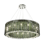 Круглая люстра с хрустальными подвесками Crystal Art Chrome Green Chandelier 12 варинант исполнения - 1 | Loft Concept в Барнауле