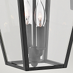 Настенный фонарь черного цвета с прозрачным стеклянным плафоном трапециевидной формы Hinkley варинант исполнения - 4 | Loft Concept в Барнауле