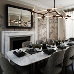 Обои ручная роспись Distant Bamboo Special Colourway on Lead Grey dyed silk варинант исполнения - 1 | Loft Concept в Барнауле