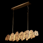 Подвесной светильник с фигурными элементами из белого алебастра Cryptocrystalline Stone варинант исполнения - 6 | Loft Concept в Барнауле