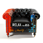 Кресло "Умный Умник" Rick and Morty graffiti chair натуральная кожа  варинант исполнения - 2 | Loft Concept в Барнауле