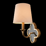 Бра с белым текстильным абажуром и фигурным основанием с зеркальной вставкой Vitorino варинант исполнения - 2 | Loft Concept в Барнауле