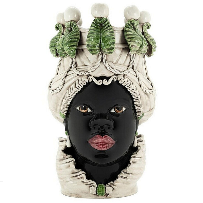 Ваза Abhika Vase Moro Lady Big With Candleholderr dark green Мульти в Барнауле | Loft Concept 