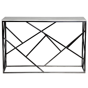 Консоль Serene Furnishing Dark Chrome Marble Top Console