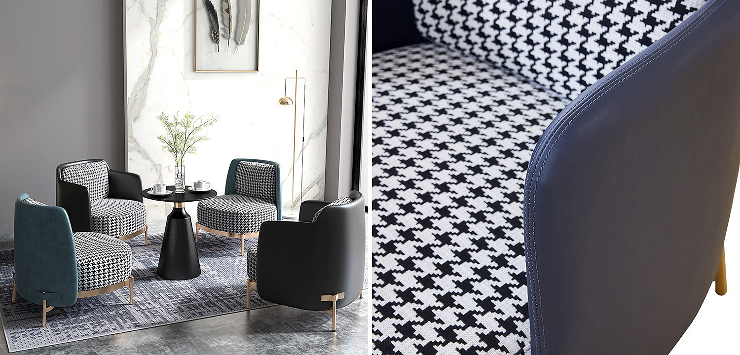 Кресло Pied de Poule Blue Armchair Кресло Pied de Poule Blue Armchair - Loft-Concept в Барнауле