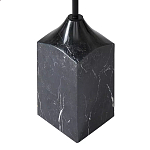 Кофейный столик с круглой столешницей и мраморным основанием Steel Reliability варинант исполнения - 3 | Loft Concept в Барнауле