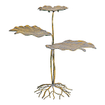 Столик приставной с тремя столешницами Тропические листья Tropical Forest gold варинант исполнения - 1 | Loft Concept в Барнауле