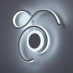 Бра белого цвета с изогнутыми световыми линиями и круглым основанием Luke Lampco Tracer Lamp варинант исполнения - 3 | Loft Concept в Барнауле