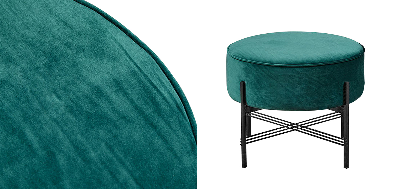 Пуф изумрудного цвета велюровый Sanjay Velour Pouf Emerald Пуф изумрудного цвета велюровый Sanjay Velour Pouf Emerald - Loft-Concept в Барнауле